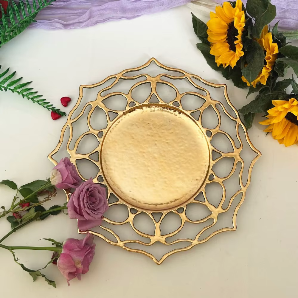 50 assiettes décoratives HellowTray rondes de 13 pouces