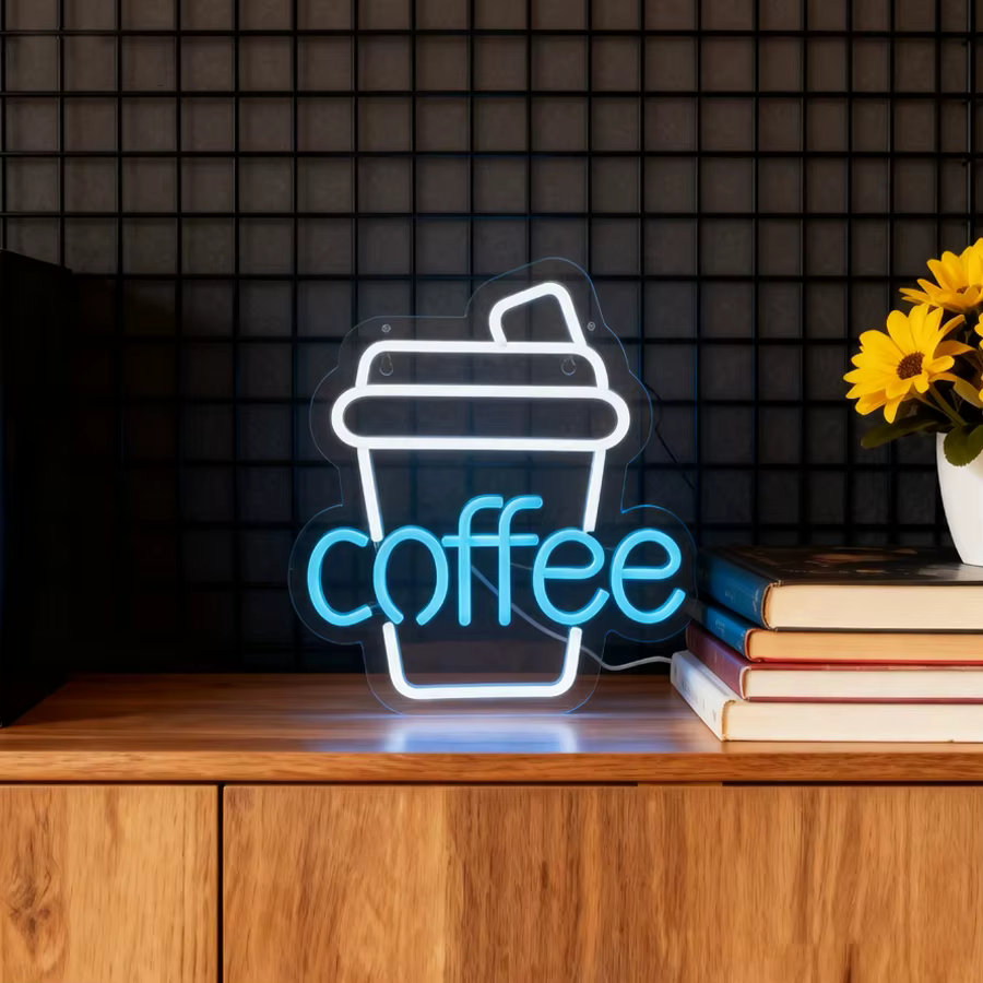 Enseigne néon pour bar à café