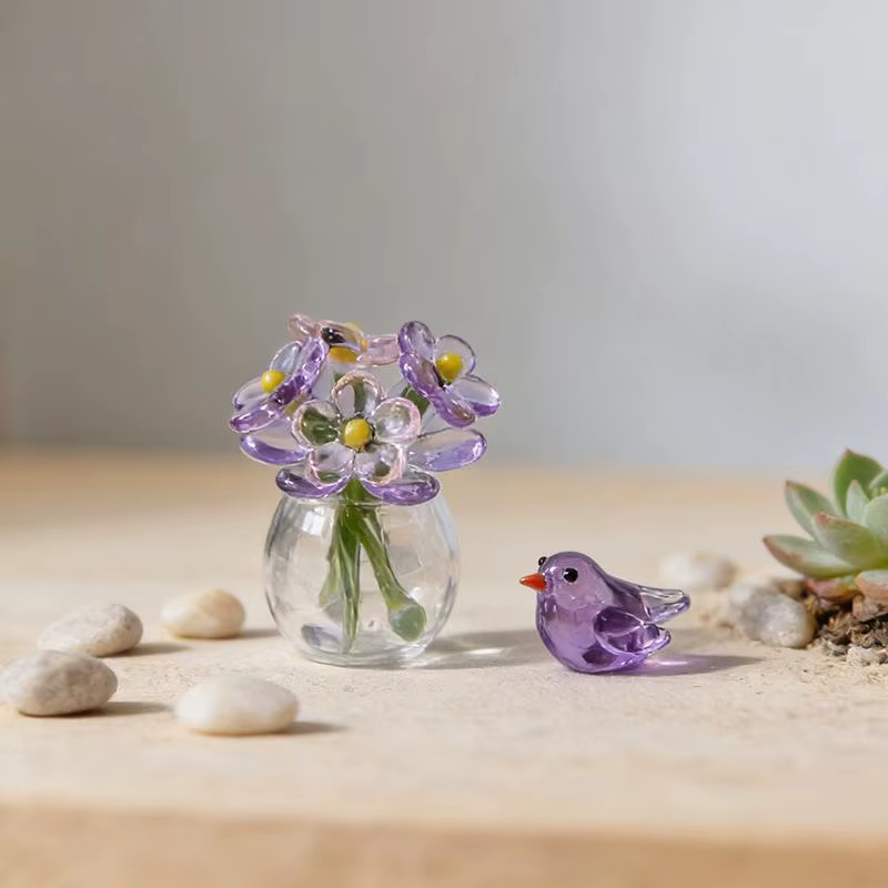 Centre de table en verre moderne