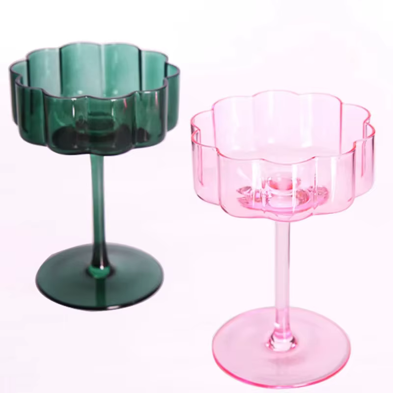 Verre à vin en cristal multicol