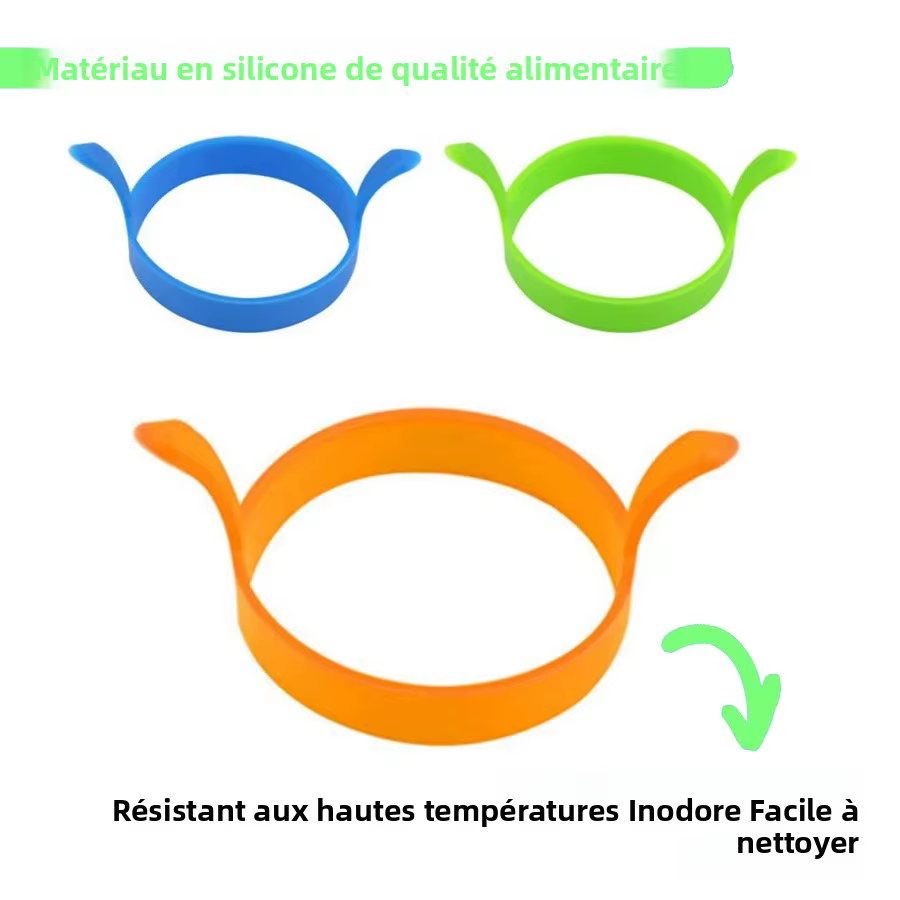 3 pièces petit déjeuner Omelette anneau oeuf frit moule de qualité alimentaire Silicone