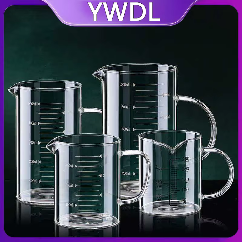 YWDL 1 pièce Tasse à mesurer en verre avec poignée