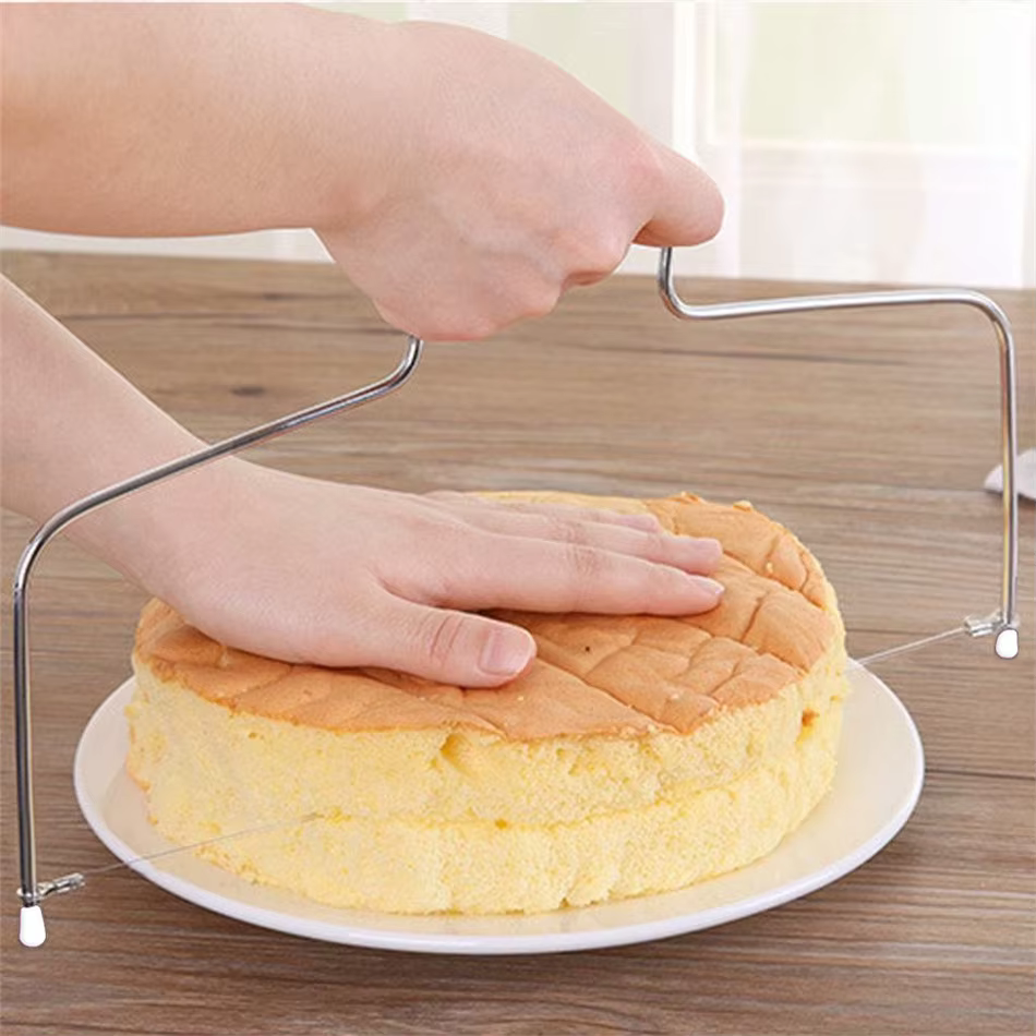 Double ligne gâteau coupe trancheuse cuisine outil de cuisson coupe-gâteau dispositif en acier inoxydable réglable