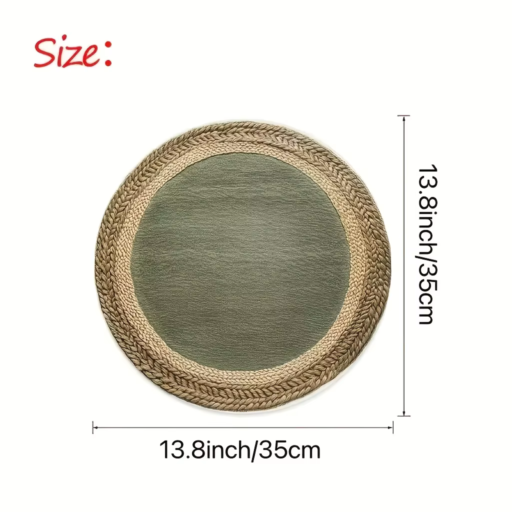 Lot de 4 sets de table ronds de style rustique