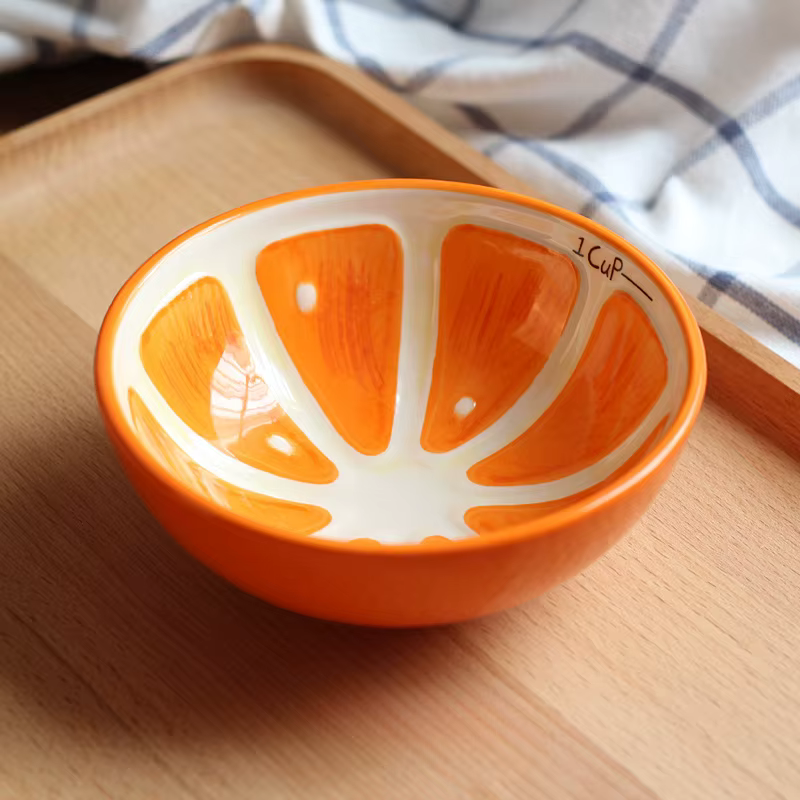 Bol à salade en céramique créatif en forme de Fruit