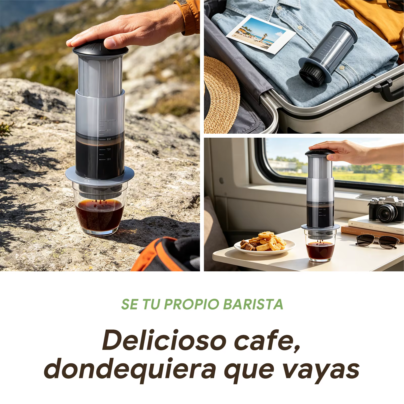Nouvelle machine à café expresso portable de 300 ml, cafetière à piston française avec kit de filtres en papier, ensemble de bar pour AeroPress