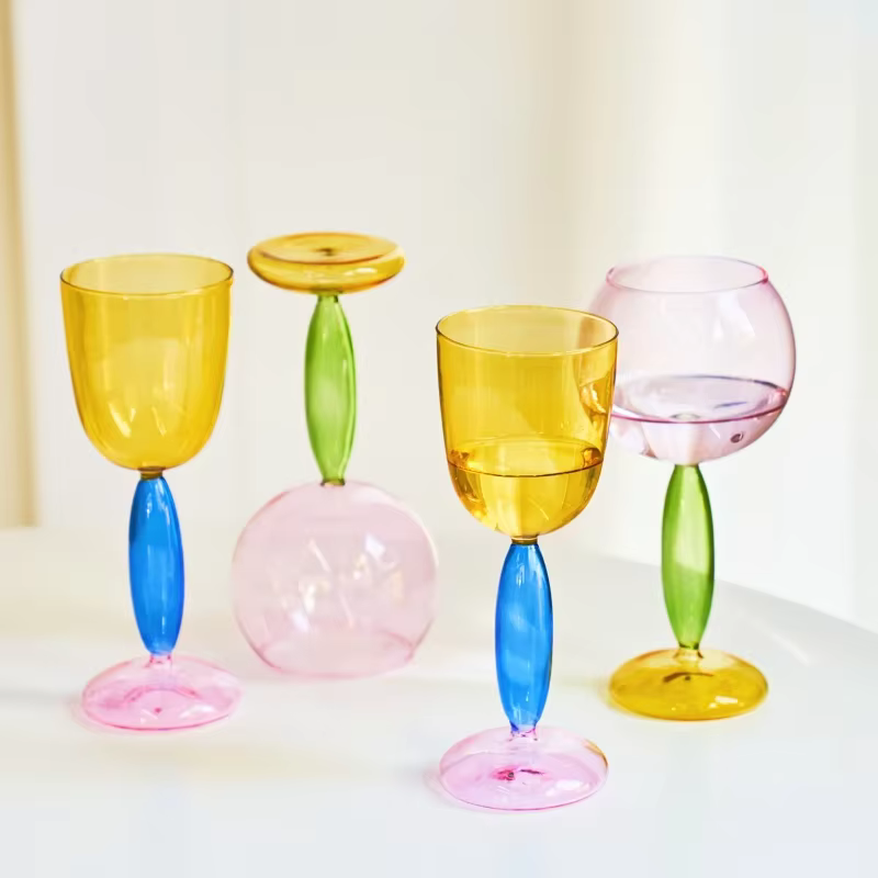 Verre à vin coloré, 1 pièce
