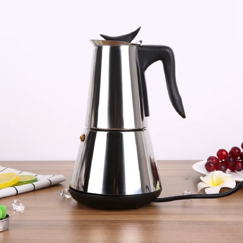 Cafetière classique en acier inoxydable