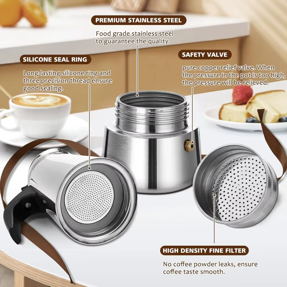 Cafetière Portable en acier inoxydable