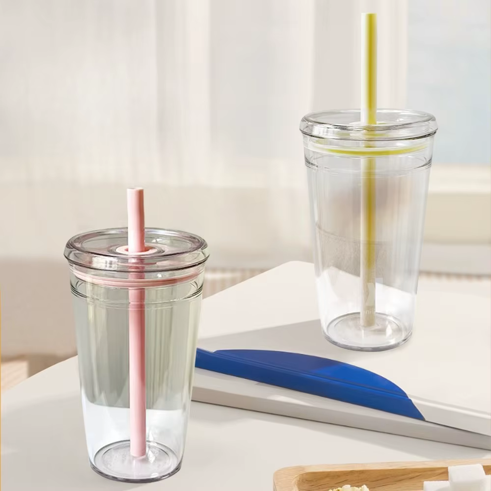 Verres 450ml tasse de paille réutilisable