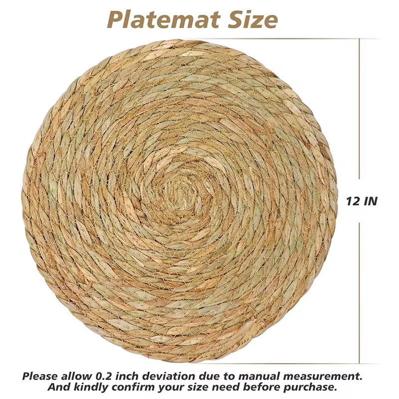 Ensemble de napperons ronds tissés