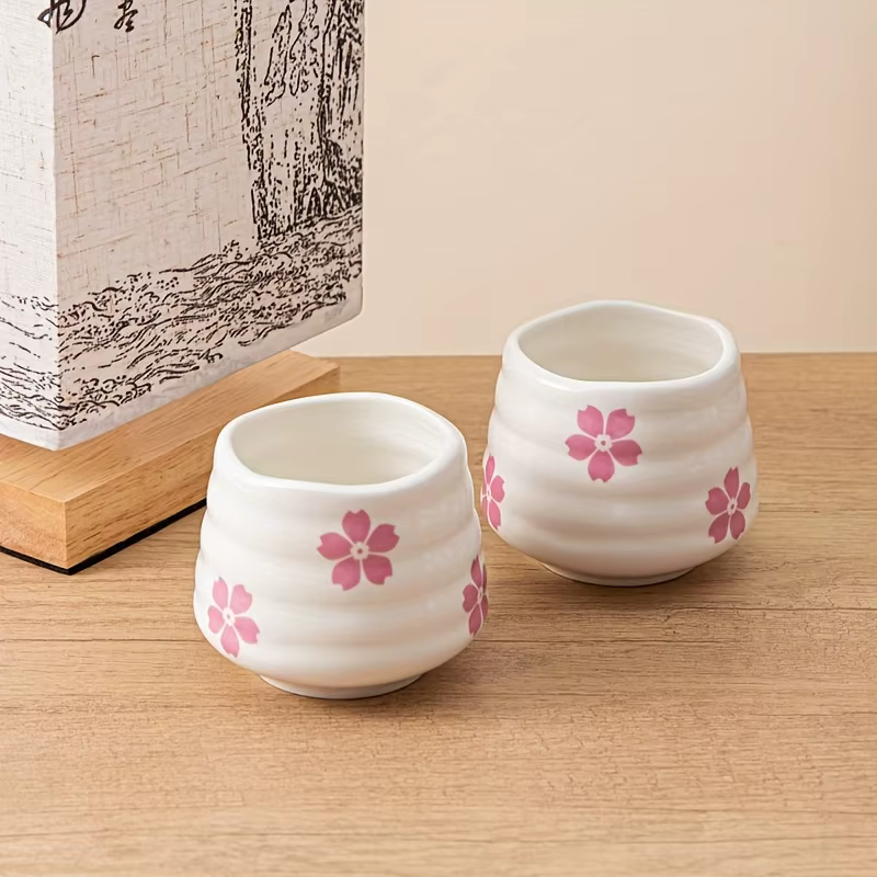 Tasse à thé en fleur de cerisier mignonne 160ml/5.4oz