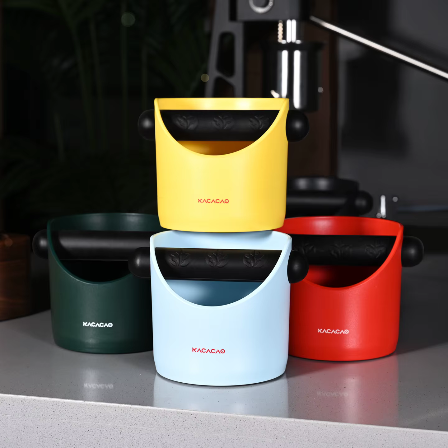 Boîte à déchets de café KACACAO antidérapante et antichoc pour barista