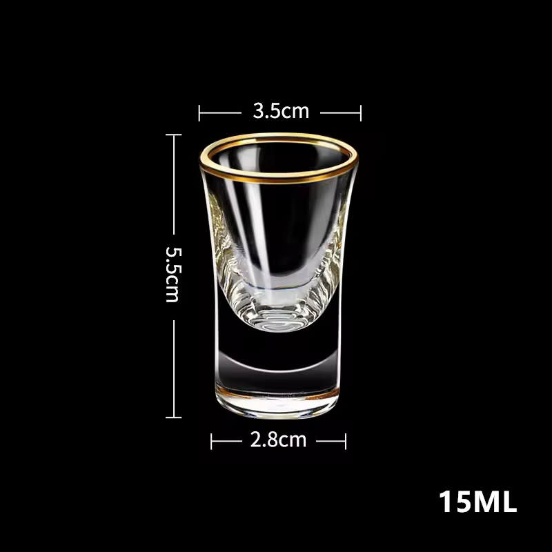 PIGE HOME 7 pièces verres à Shot en feuille d'or distributeur de verre à vin blanc cristal Baijiu Maotai petit