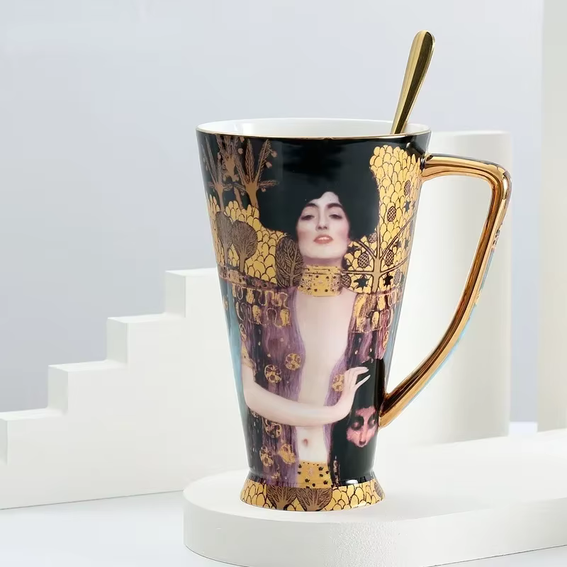 Tasse à café Gustav Klimt en porcelaine fine