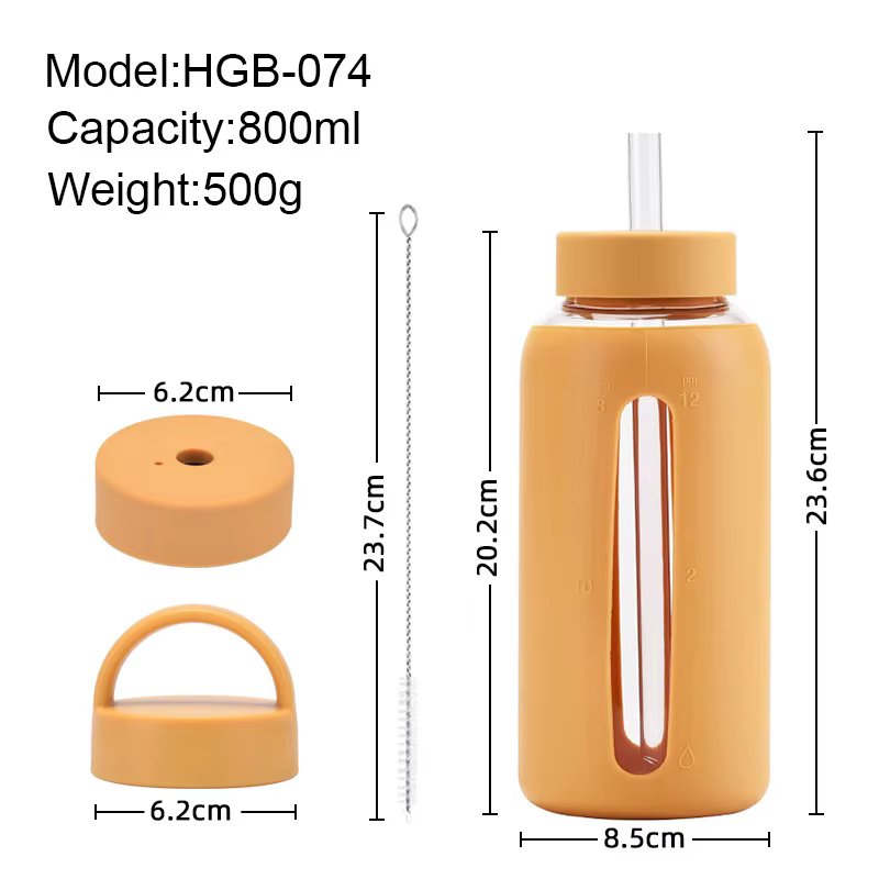 Tasse en verre de grande capacité de 800ml