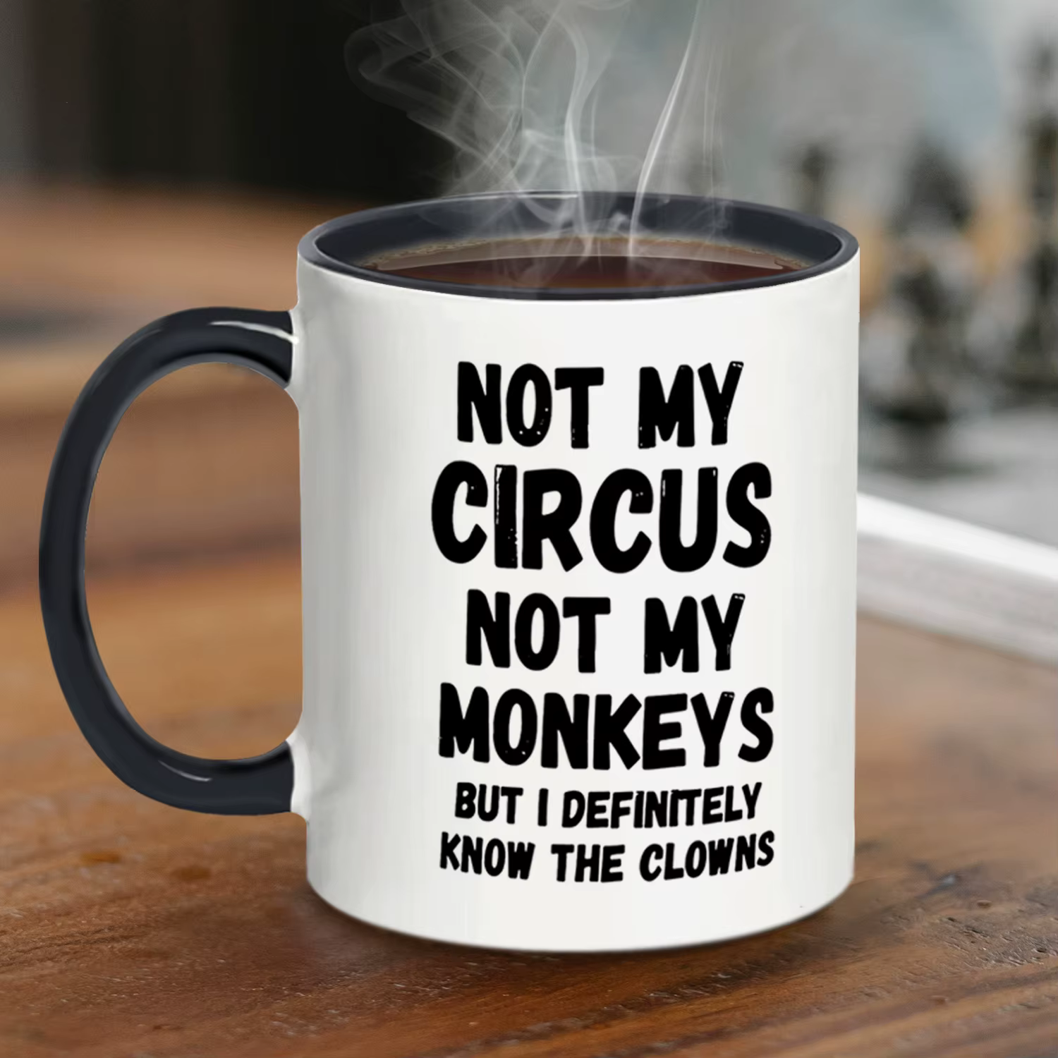 1pc, pas mon cirque pas mes singes tasse à café-drôle