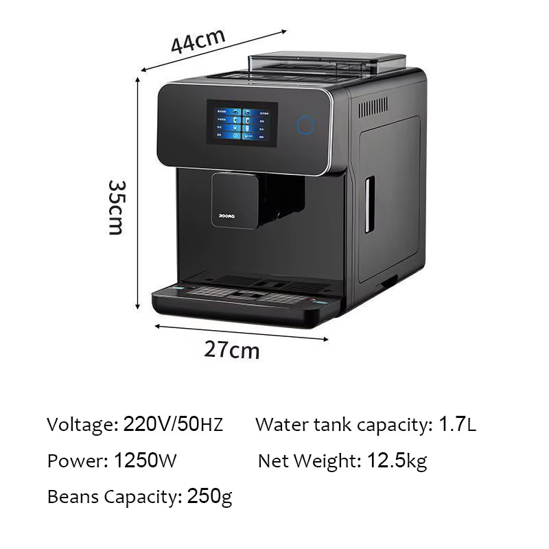 Machine à café moulu fraîche domestique 220V, expresso entièrement automatique, café Americano avec mousse de lait