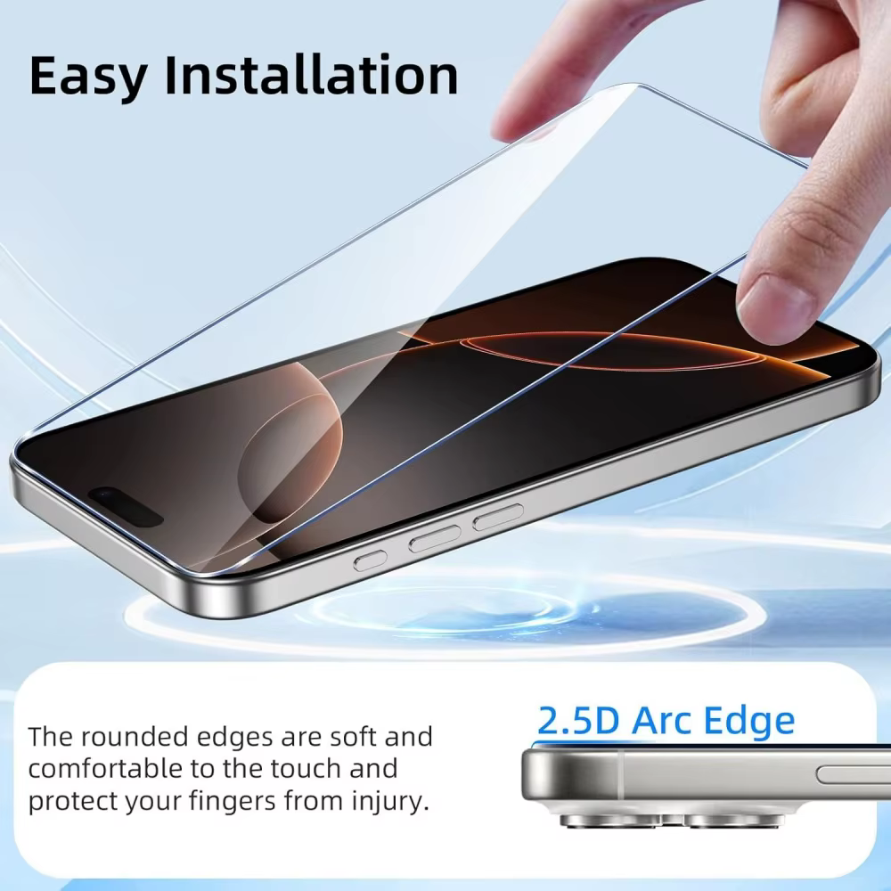 1~5PCs Verre trempé pour iPhone 18 16 17 Pro Max 17e 16e 15 14 13 12 protection d'écran pour iPhone 11 12 13 Mini Vitre Protection iPhone 16 Pro Max Glass de Film