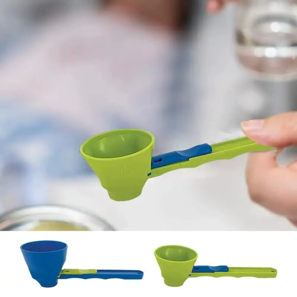 Flling cuillère à café entonnoir en plastique réutilisable