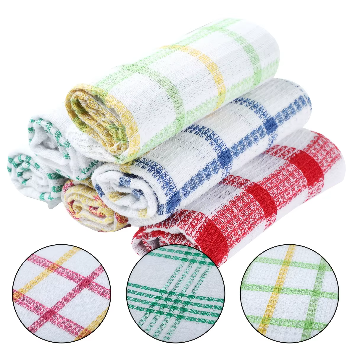 Serviettes de cuisine à carreaux