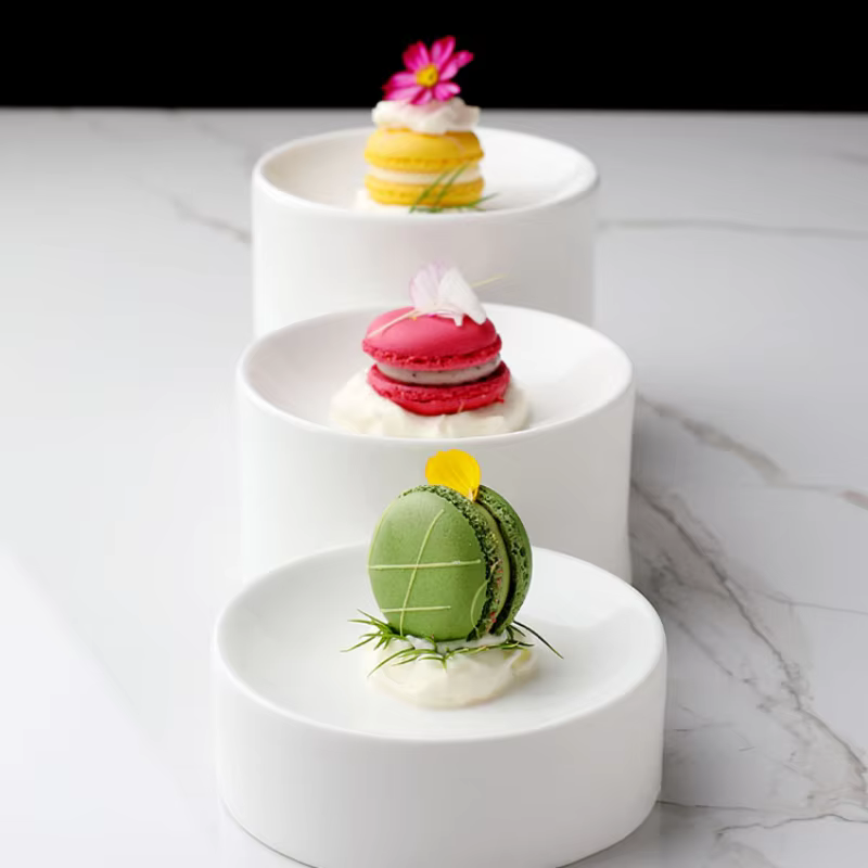 Restaurant céramique plats créatifs collations Table à Dessert français