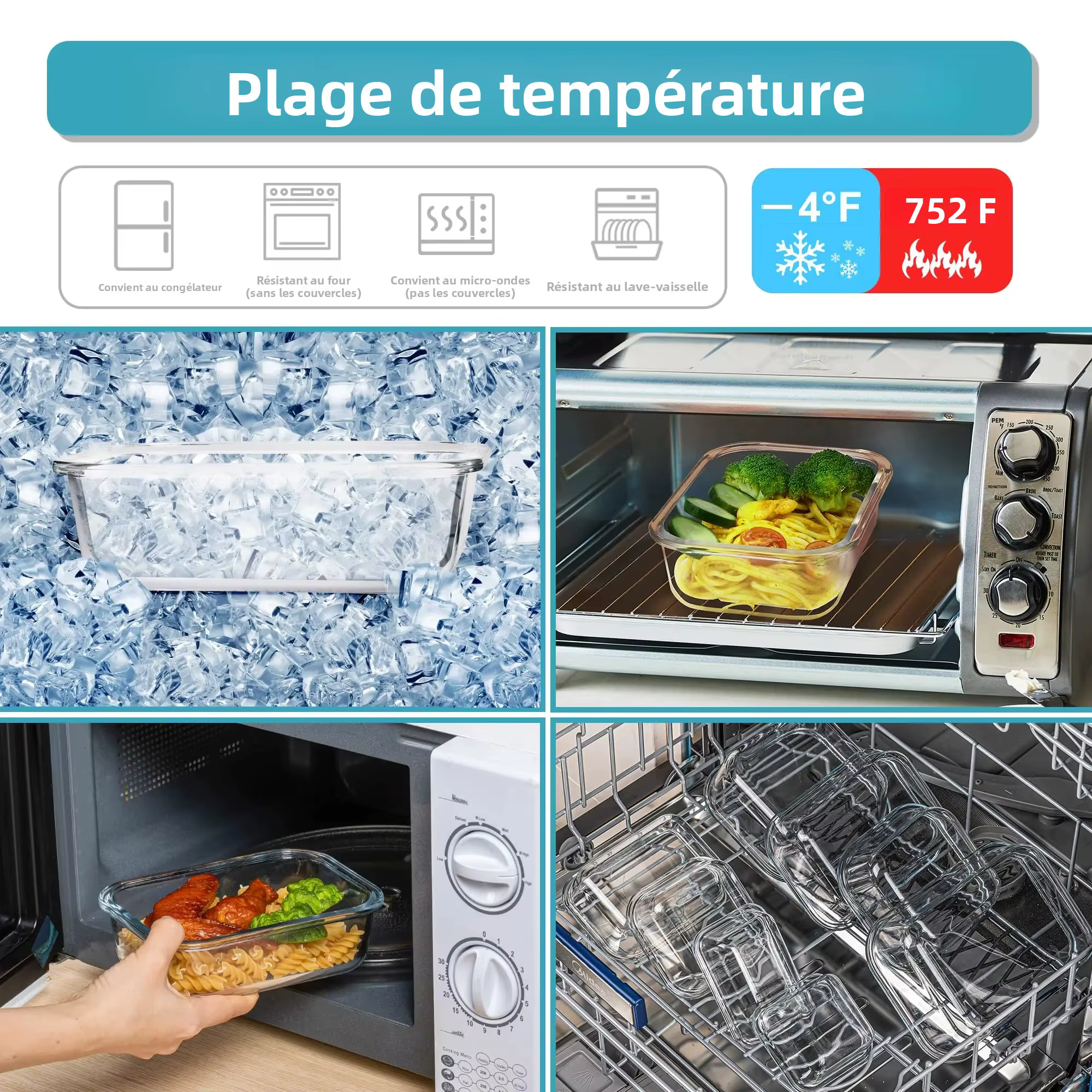 Boîte à déjeuner en verre