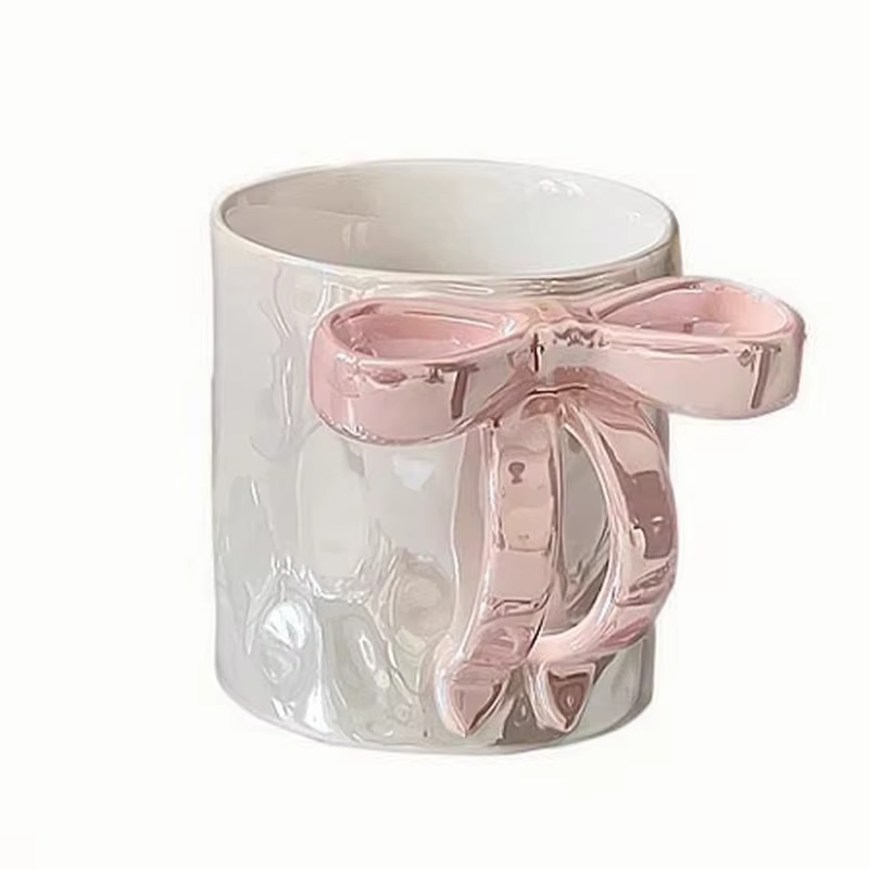 Mug en céramique style Ins avec nœud rêveur