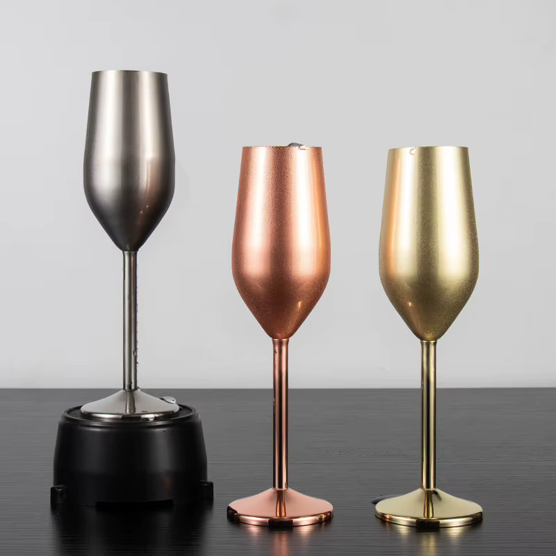 Flûte à Champagne en acier créative