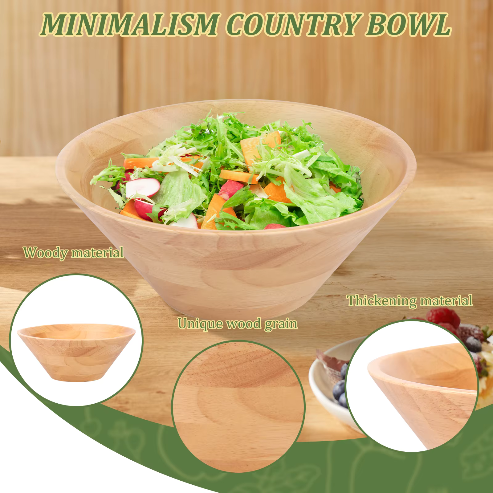 Bol à salade en bois polyvalent