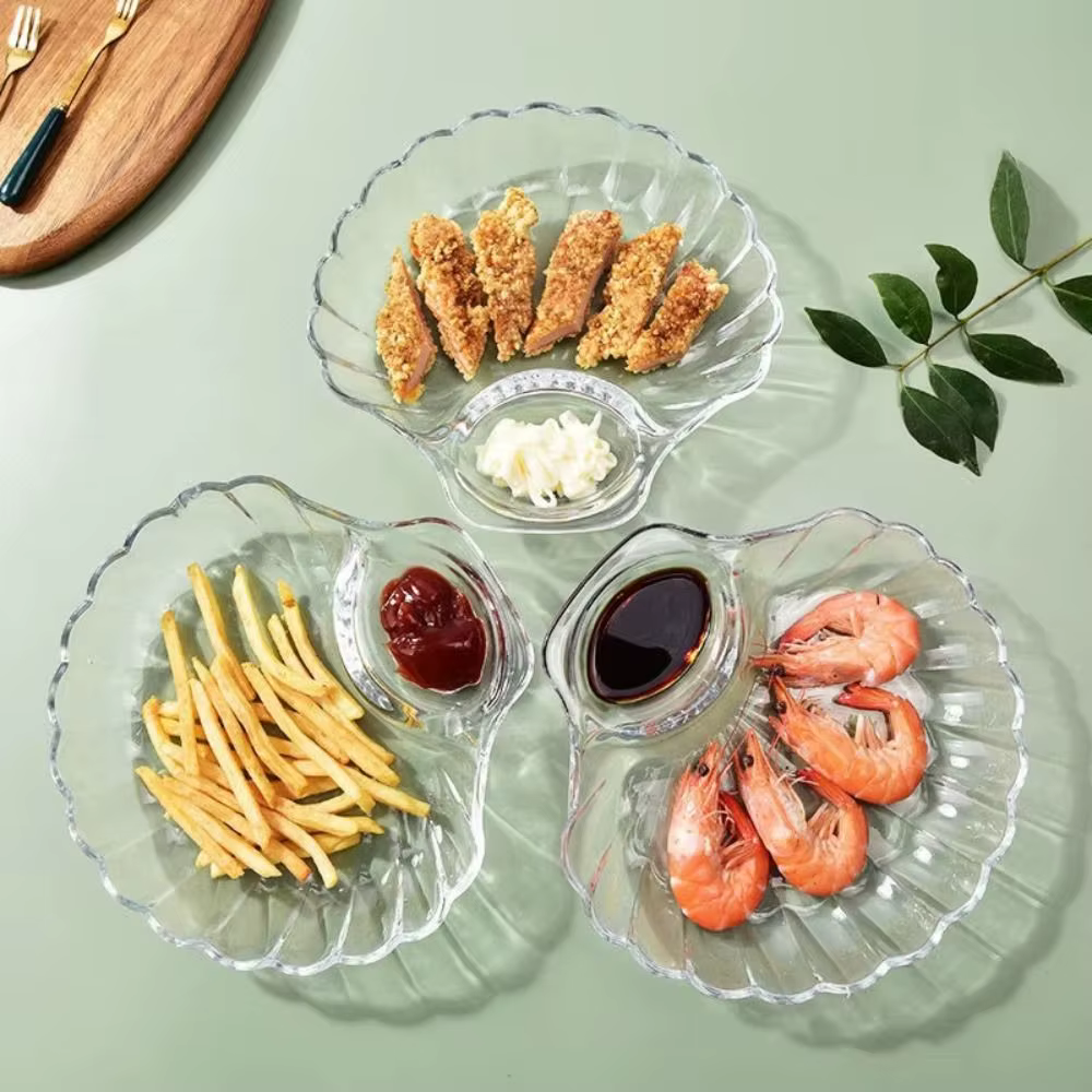 Nouveau Plat à coque transparente avec disques à vinaigre