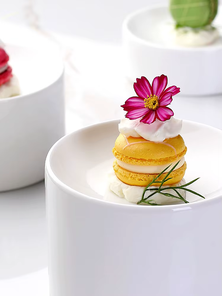 Restaurant céramique plats créatifs collations Table à Dessert français