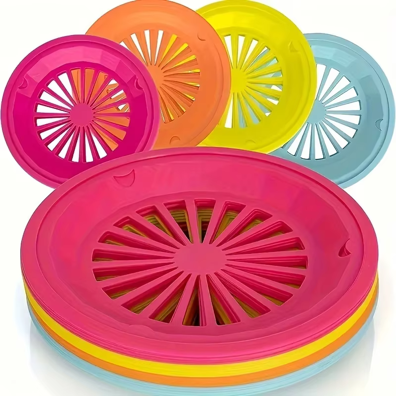 Ensemble de 6 supports d'assiettes en papier réutilisables