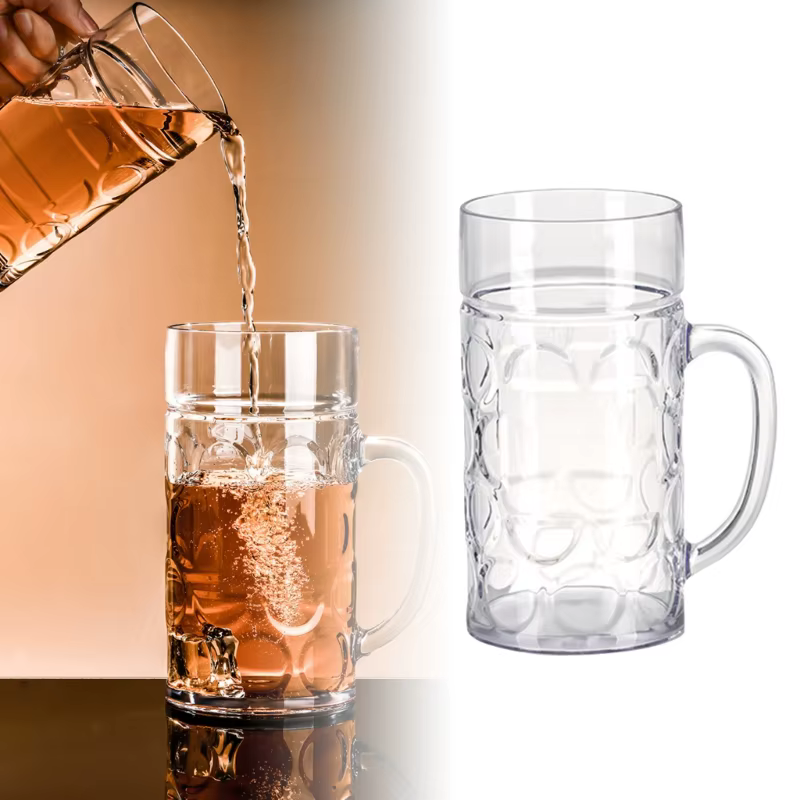 Tasse à bière réutilisable en plastique incassable