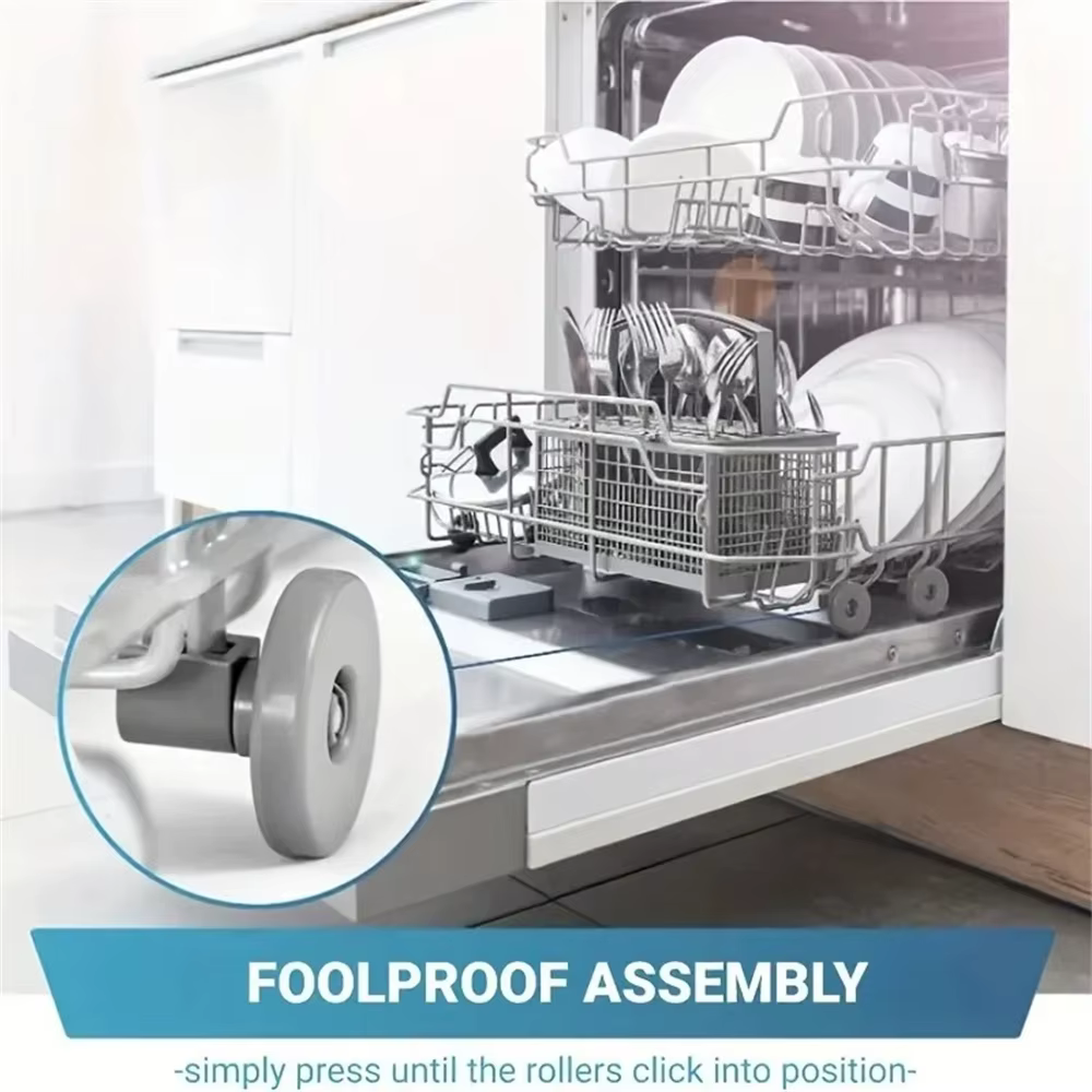 8 roues pour lave-vaisselle AEG Electrolux FAVORIT Zanussi ﻿   8 pièces de roulettes pour panier supérieur de lave-vaisselle Aeg