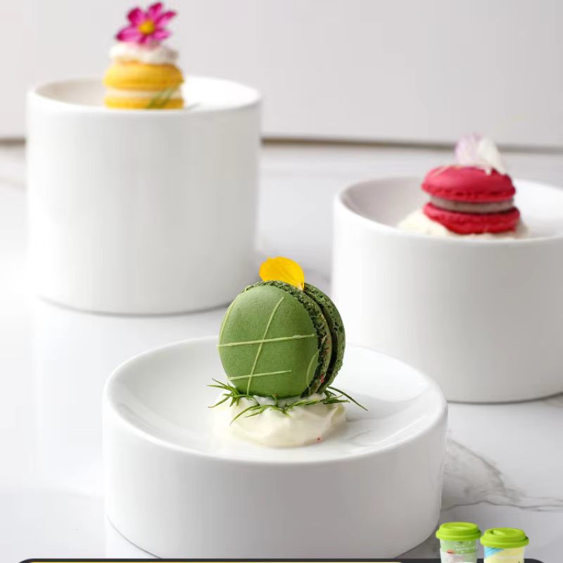 Restaurant céramique plats créatifs collations Table à Dessert français