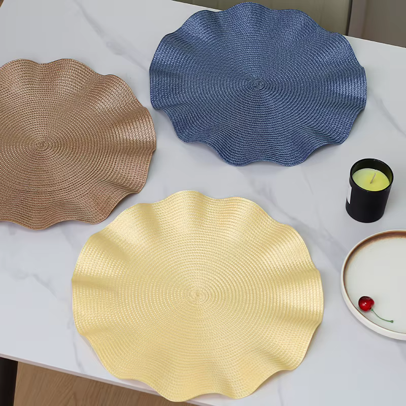 Set de 6 napperons ronds ondulés