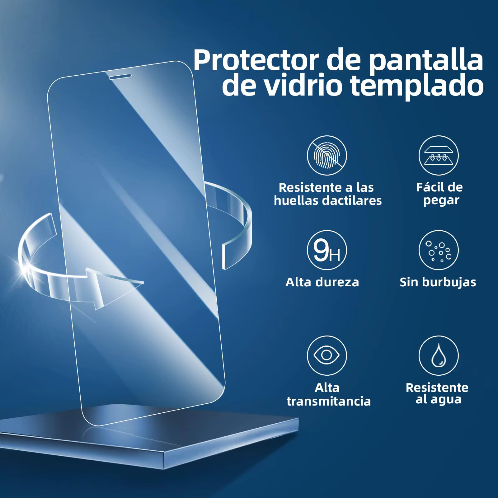 Protecteur d'écran pour iPhone 12 Mini, verre trempé HD Crystal 9H, anti-rayures, compatible avec la coque, 5.4 pouces