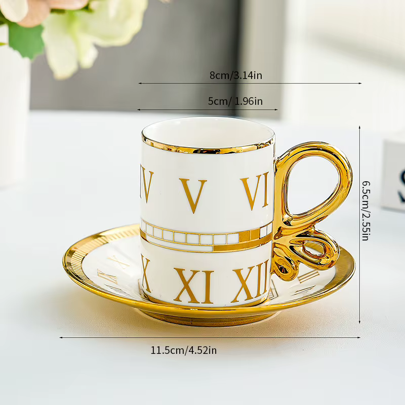 Tasses à café en céramique de luxe légères de Style européen