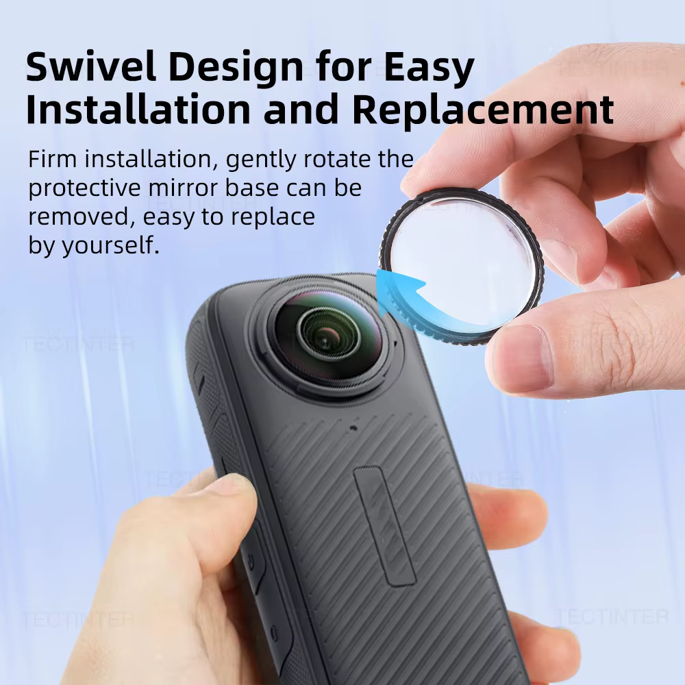 Film en verre trempé pour Insta360 X4 X5, protecteur d'écran, capuchon de protection d'objectif anti-rayures, Kit de protection 360 ° Accessoires pour caméras vidéo