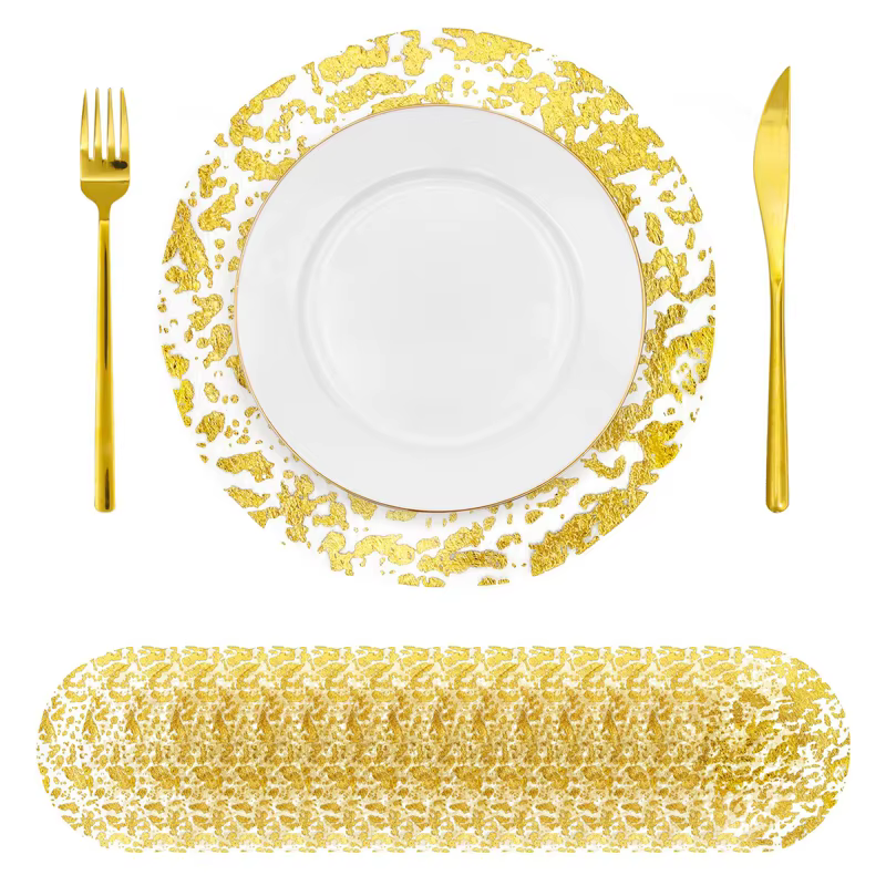 Napperons dorés jetables de 13 pouces