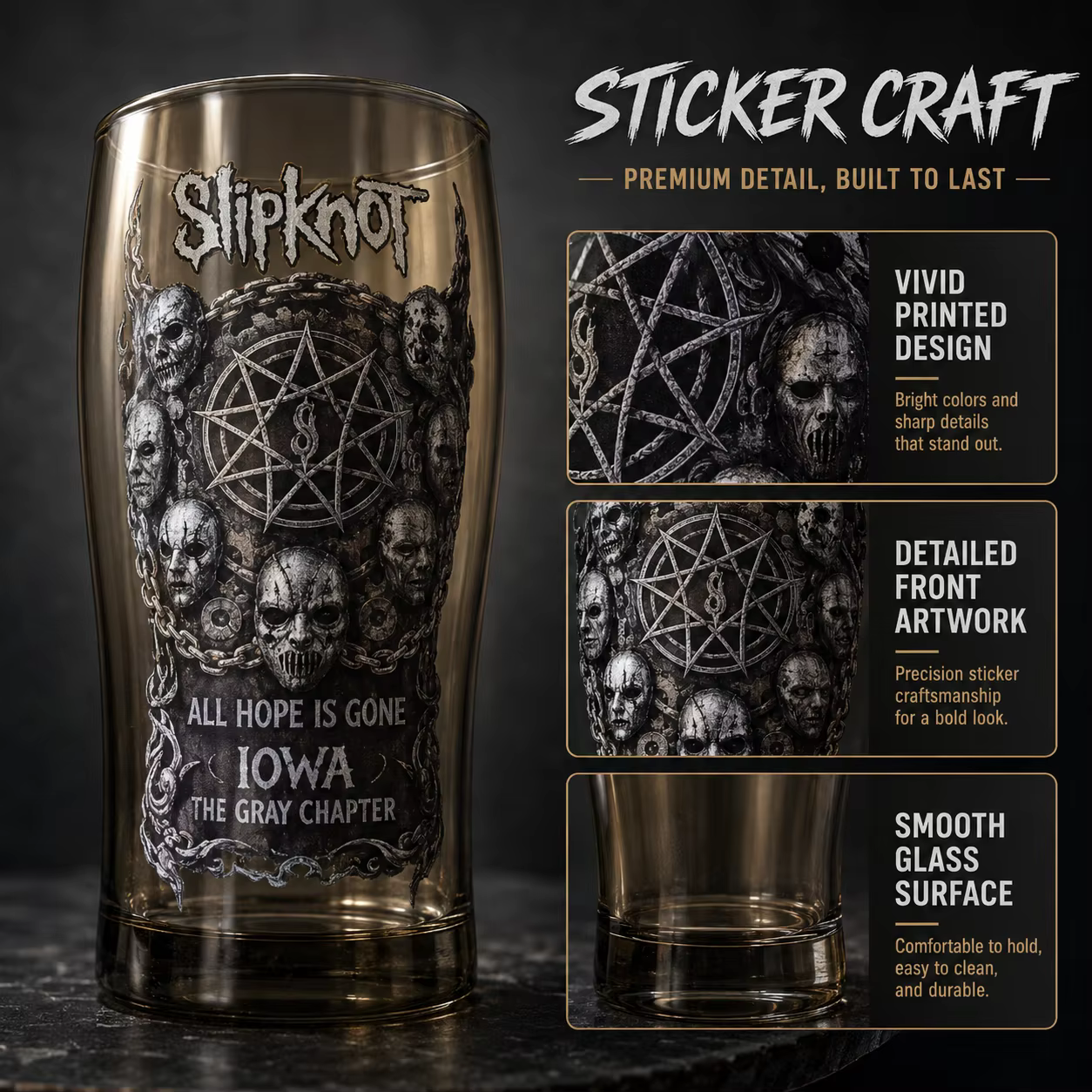 Verre à bière à thème Slipknot
