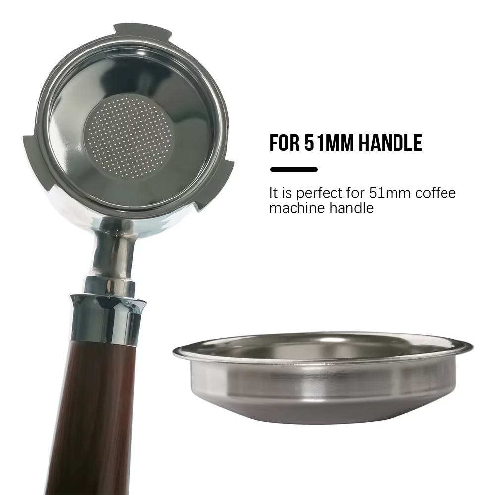 Panier réutilisable filtre à café Permanent en acier inoxydable monocouche poignée de café panier filtrant ajustement parfait panier à porte-filtre