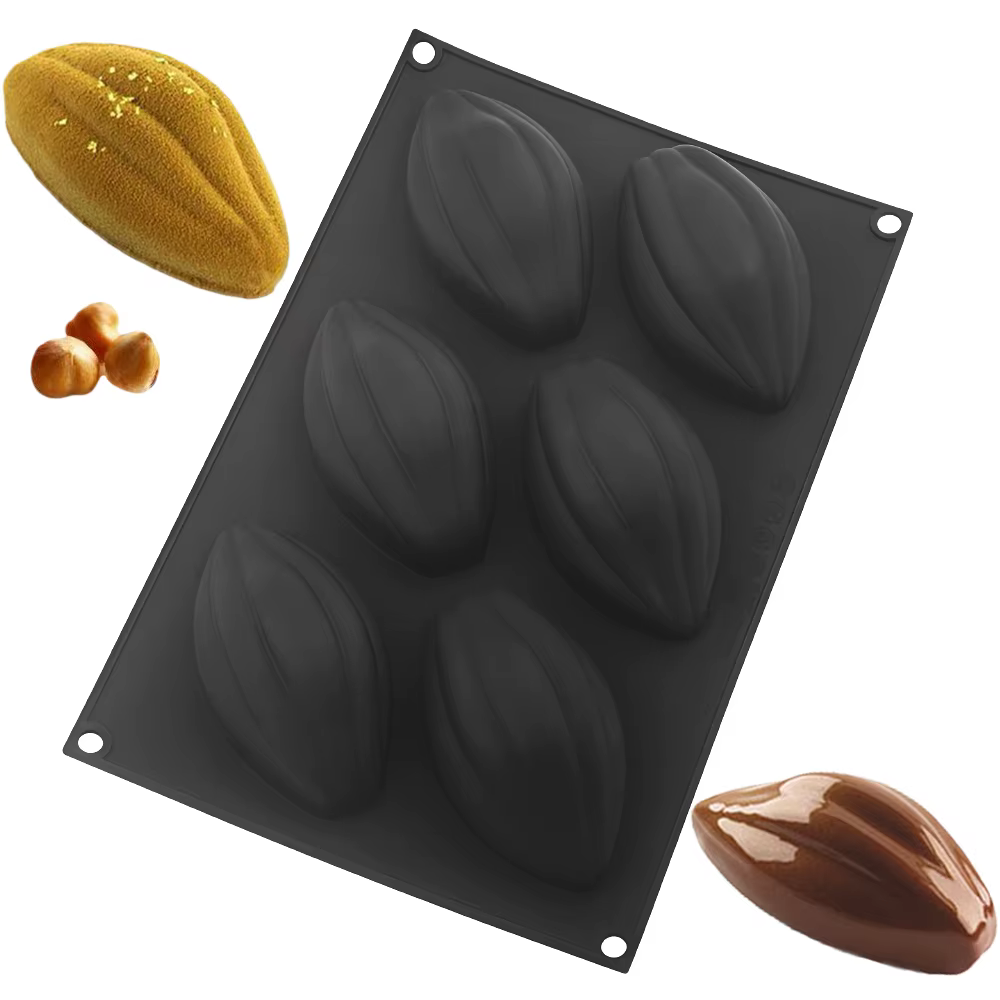 Moule à gâteau en Mousse d'olive à 6 cavités