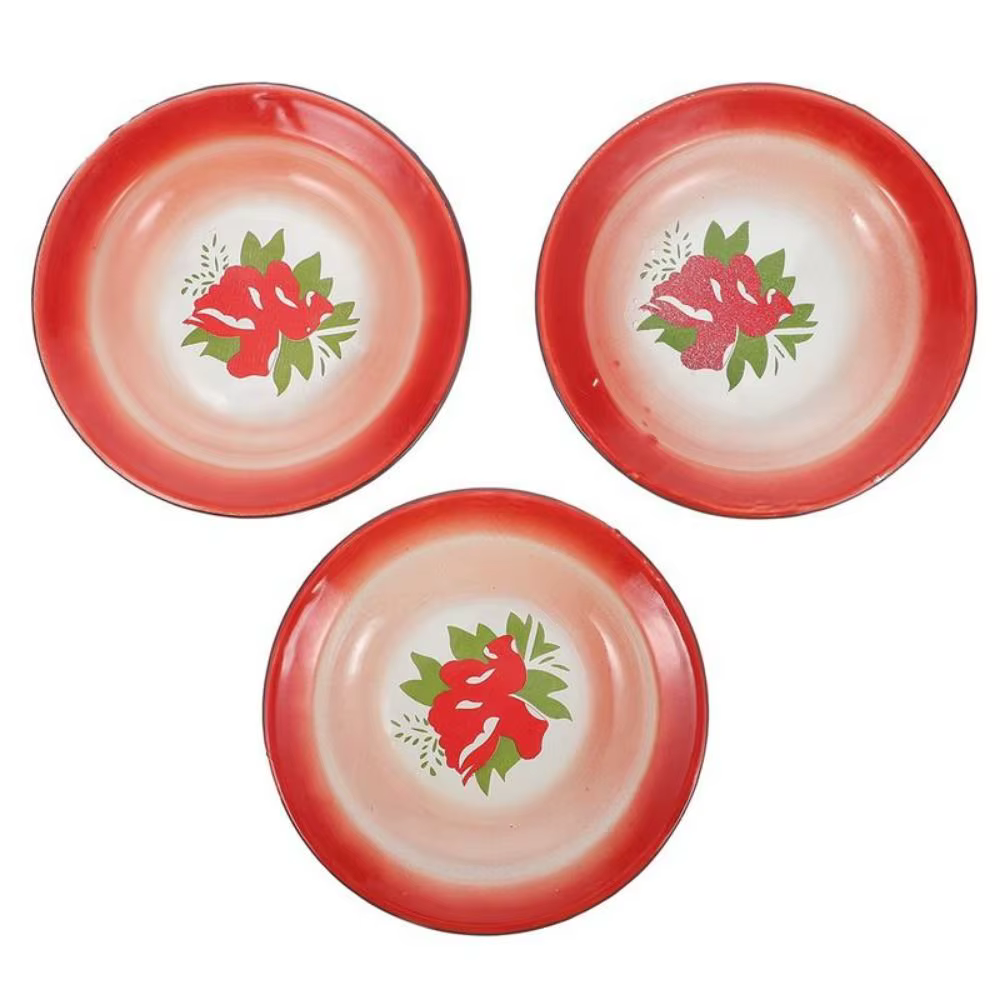 Assiette en émail de fer