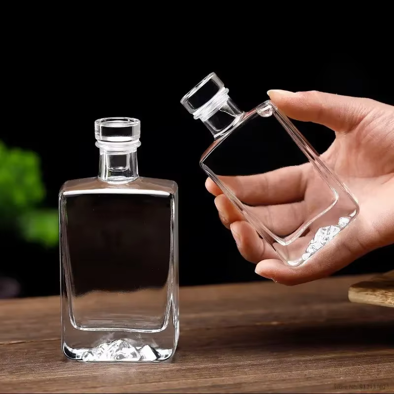 Carafe à whisky en verre transparent sans plomb