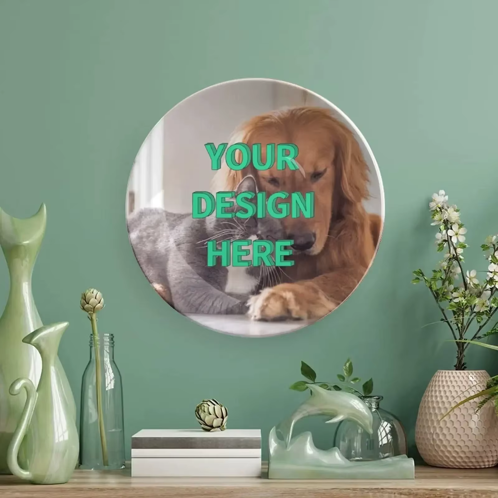 Assiette en céramique personnalisée avec support