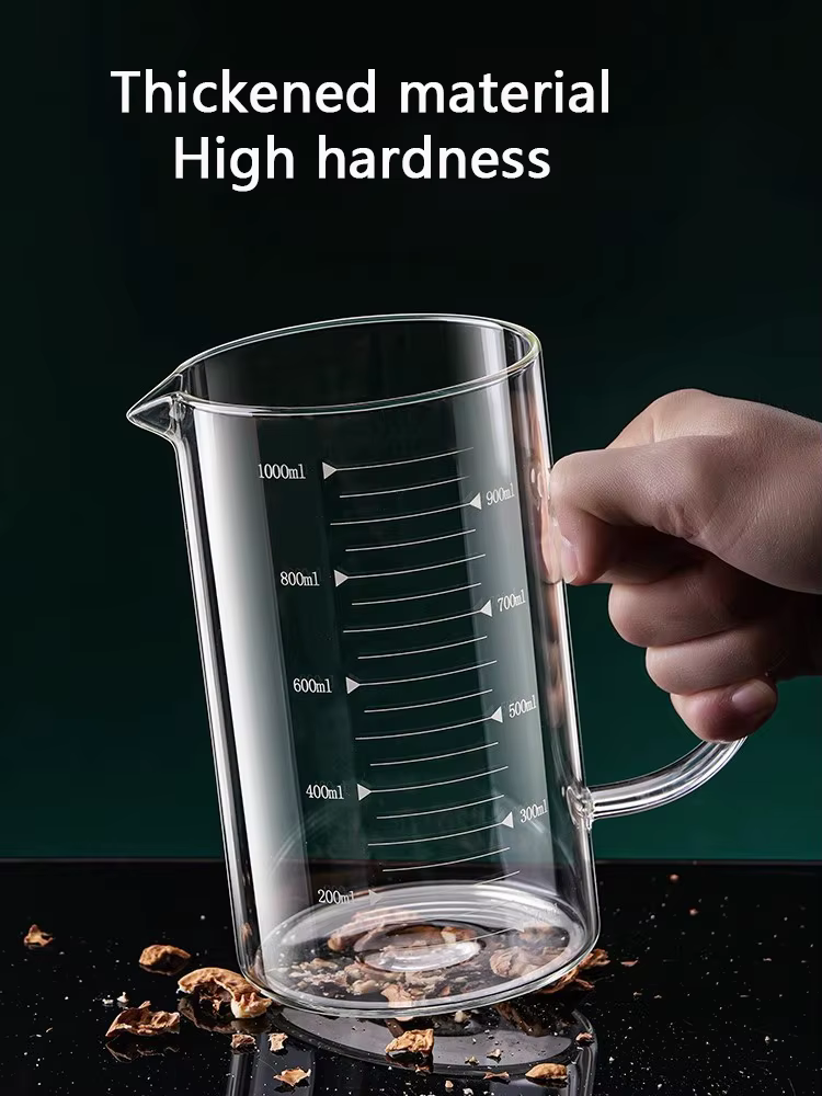 YWDL 1 pièce Tasse à mesurer en verre avec poignée
