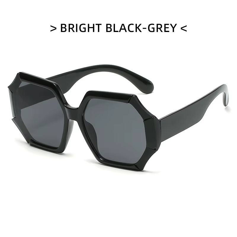 LONSY Vintage Oversize Round Sunglasses Women Luxury Brand Design Retro Sun Glasses Female Big Frame Shades Black Lady UV400