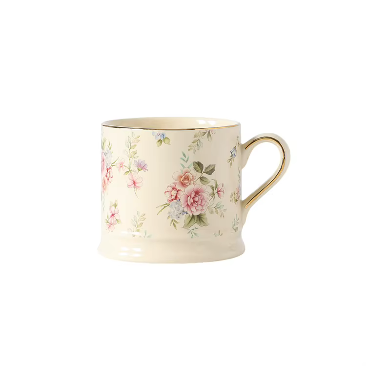 Tasse florale de luxe légère européenne